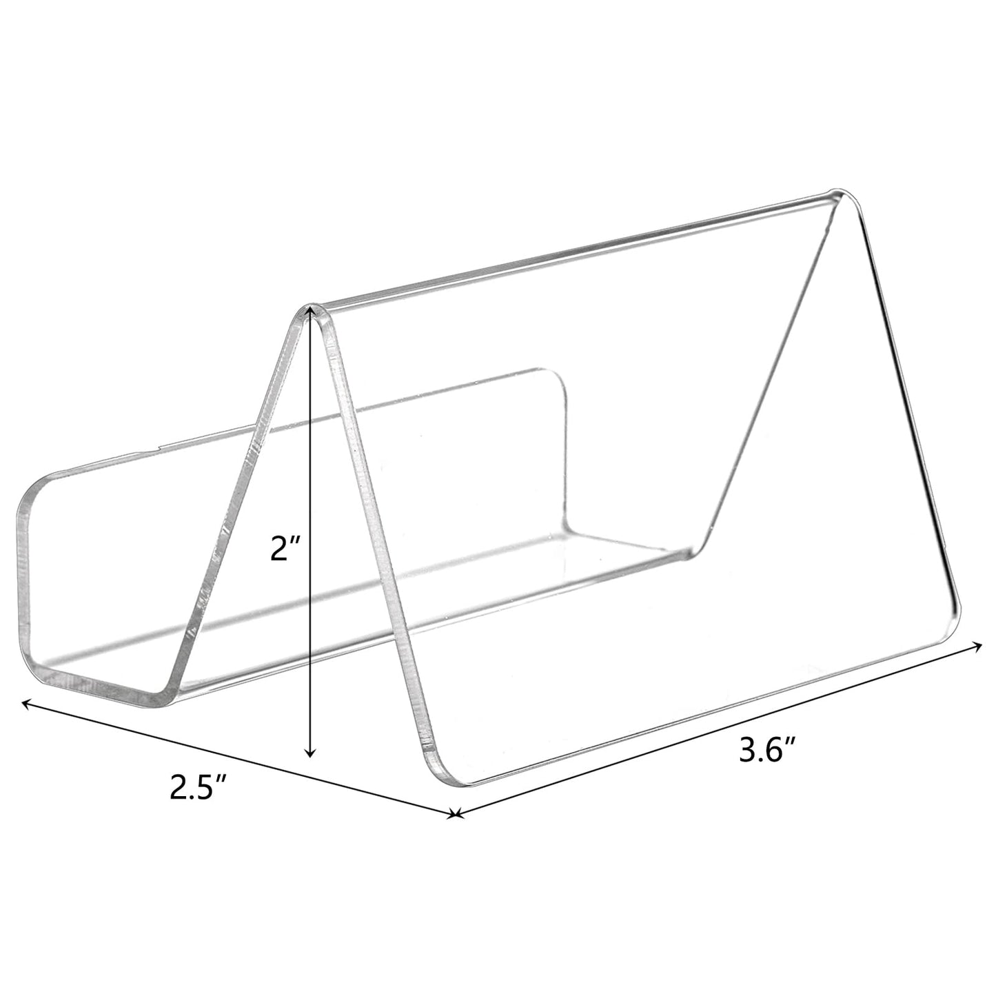Hedume 12 Pack Business Card Holder for Desk, Office Acrylic Business Card Table Top Display Holders, Clear Name Card Holder Stand, Capacity: 50 Cards