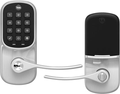 Yale Assure Lever - Keypad Lever Lock (for Doors with no deadbolt) - Keyless Entry with pin Code Unlocking and one-Touch or Auto-Locking - Black Suede