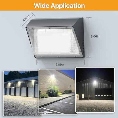 120W LED Wall Pack Light with Dusk to Dawn Photocell 18,000LM(150LM/W) Wall Mount Flood Light Outdoor IP65 Waterproof 5000K Led Security Commercial Area Lighting for Yard, Garage, Barn
