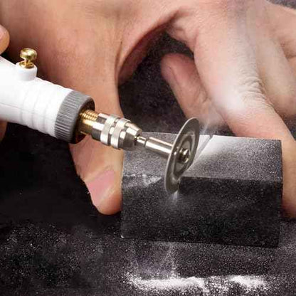 20pcs 545 Diamond Cutting Wheel Cut Off Discs Coated (22mm) for Dremel Rotary Tool with 402 Mandrel (3mm) 4pcs and Screwdriver for Cutting Glass, Stone, Ceramic, Marble, Tile, Plastic