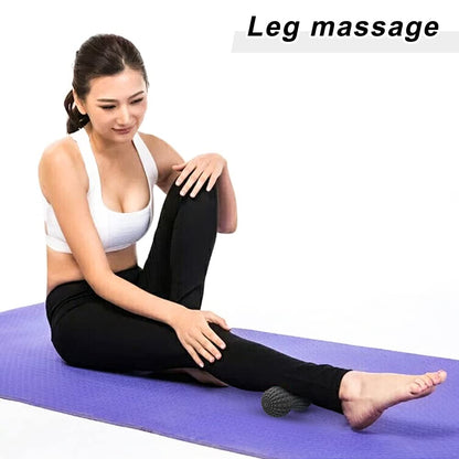 SELEWARE Peanut Massage Ball, Peanut Double Lacrosse Massage Roller Ball for Back Neck Shoulder Spine Legs Hips, Deep Tissue Peanut Roller Ball Trigger Point Muscle Massage Ball, Black