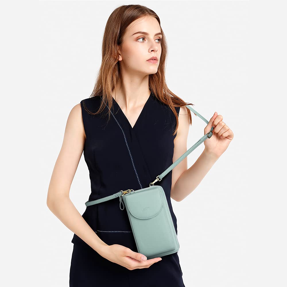 S-ZONE Small Crossbody Bags for Women Cell Phone Purse RFID Blocking Wallet Purses with Credit Card Slots