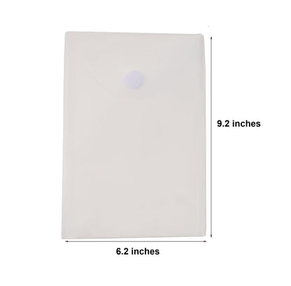 YESSART 6’’ x 9’’ Vertical Clear Plastic Envelopes Receipt Stickers File Storage 40 Pack Hook Loop Closure