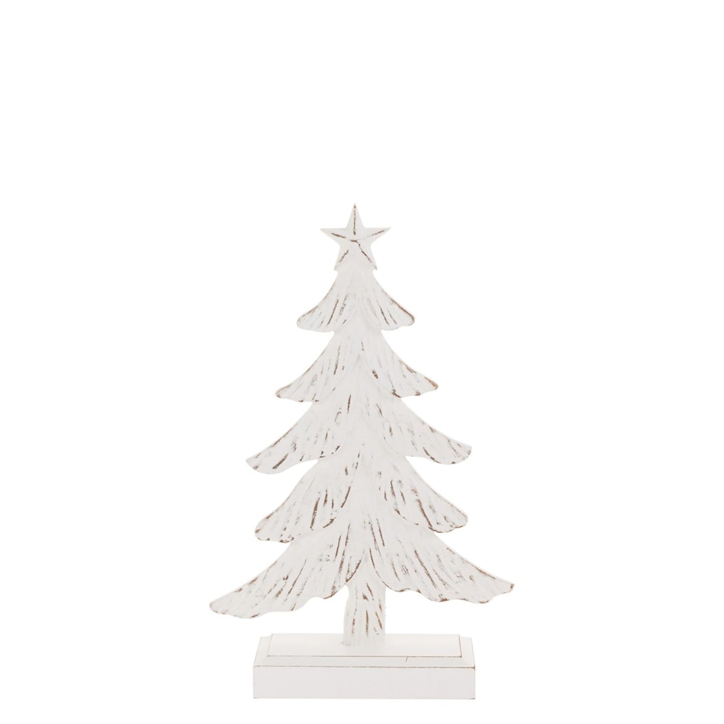 Boston International Christmas Tree for Tabletop Mantel Shelf Winter Holiday Decorations for Home, 3 Sizes, Weathered Winter White Trees