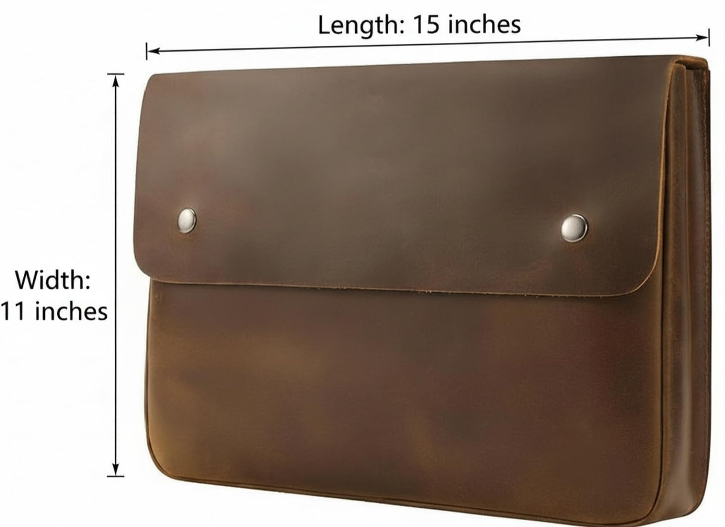 MILITARIA STUFFS Leather File Folder Organizer Document Holder, File Case, A5 Binder, Envelope Portfolio, Portfolio,Spacious Leather Folio Laptop Sleeve Case for 13" 14" 15" Laptops,Macbook & Tablets