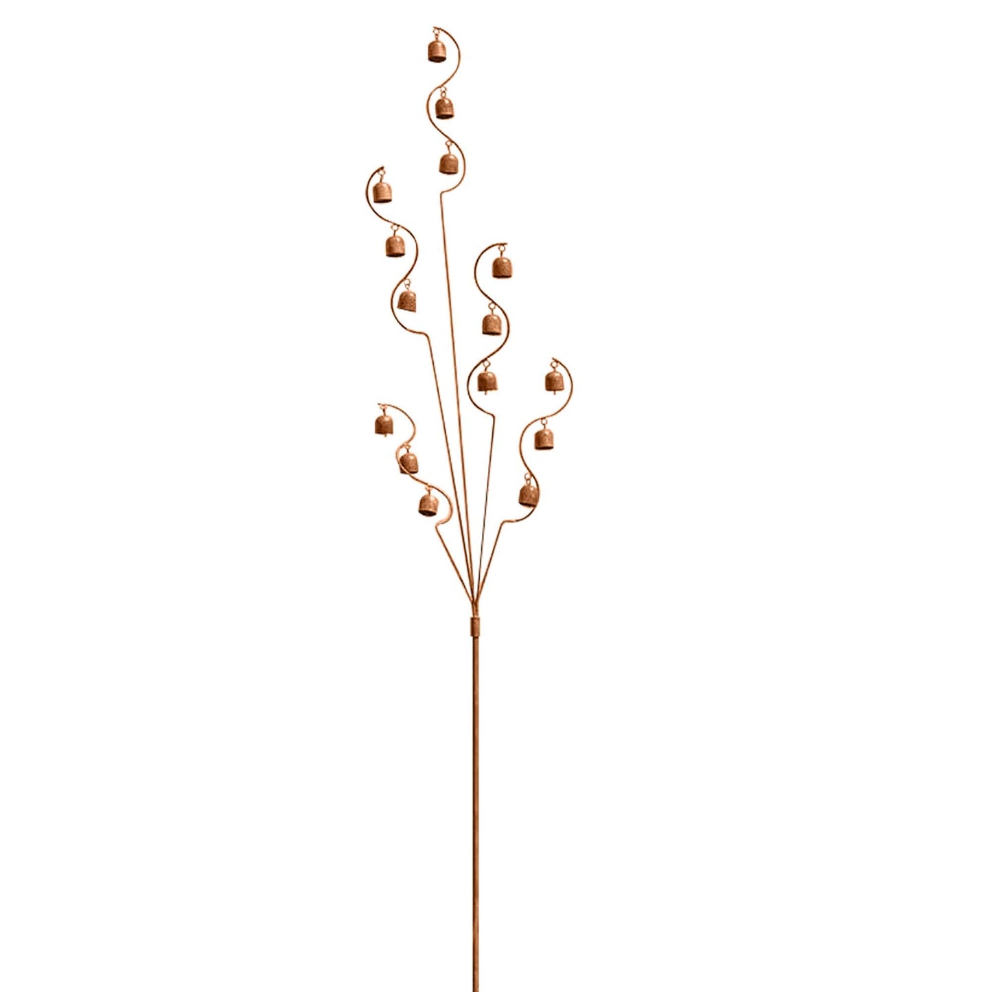 Happy Gardens Decorative Garden Stake | Spiral Tree with Bells [Bronze] | Garden Decor & Yard Art