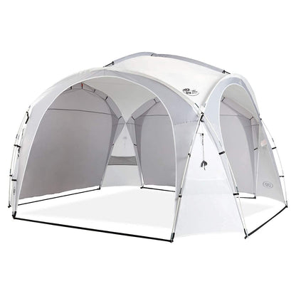 UNP Easy Beach Tent Pop Up Canopy UPF50+ Tent with Side Wall, Ground Pegs, and Stability Poles, Sun Shelter Rainproof, Waterproof for Camping Trips, Backyard Fun, Party Or Picnics (10x10 ft, White)