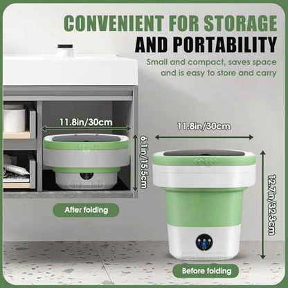 Portable Washing Machine 16L Mini Laundry Washer 3 Modes with Spin Basket Laundry Machine Cleaning Depth Underwear,Baby Clothes Small Shirt for Apartments Dormitories Hotels and Camping (Green)