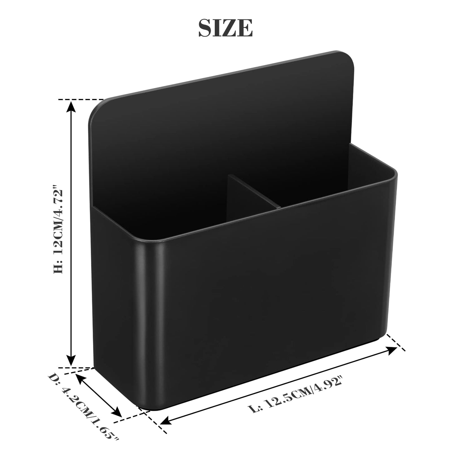 Lidwot Set of 2 Black Strong Magnetic Dry Erase Marker Holders - Pen Holders for Whiteboard, Fridge, Locker, Magnetic Organizer for Office, Kitchen, and School. No Drilling, Nails, or Glue Needed