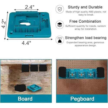 Battery Holder Work for Makita 18V Battery Mounts Dock Hanger Compatible for BL1860 BL1850 BL1840 BL1830, 5 Pack(w/10 Screws)