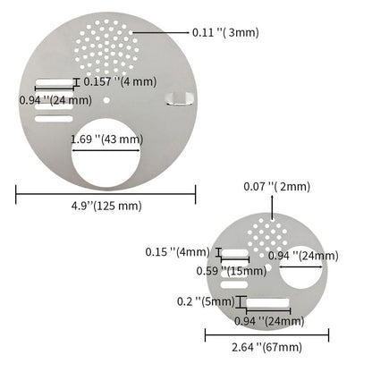 Acoeitl 4Pcs Bee Hive Entrance Disc 4.92In and 2.64In Diameter 2 size Stainless Steel Entrance Gates Beekeeping Tool Equipment Nuc Box Entrance Reducer Round Beehive Nest Door for Swarm Trap Hive Trap