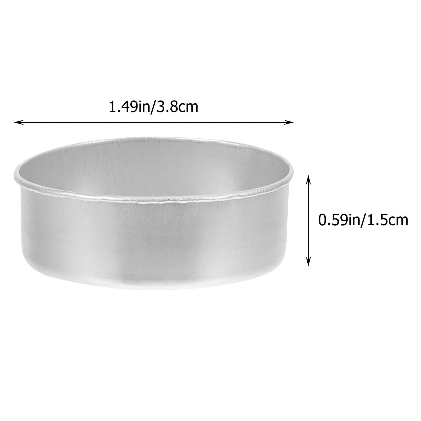 DOITOOL 100 Pcs Aluminum Tea Lights Cups, Round Empty Case Candle Wax Containers Candleholder, Metal Tea Light Tins with 100 Pcs Candle Wicks for Christmas Wedding Holiday Table Decoration