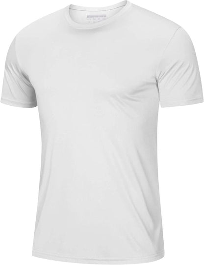 Men's UPF 50+ Quick Dry Athletic T-Shirt - Short Sleeve Workout & Swim Tee