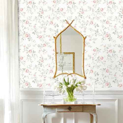 Floral Peel and Stick Wallpaper Boho Flower and Leaf Contact Paper Removable Self Adhesive Waterproof Wall Paper for Decorative Bedroom Bathroom Home Wall Furniture Decal 17.32inW 118.11inL