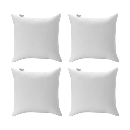 Acanva Throw Pillow Inserts for Bed Couch Sofa, Ultra Soft Polyester Filling for Decorative Cushion Square Sham Form, 18"x18"-4 Pack, White 4 Count