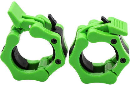 GW Tech Barbell Clamps 2 inch, Heavy Duty Exercise Collars 2" Quick Release Pair of Locking Pro Olympic Weight Bar Plate Locks Collar Clips for Workout Weightlifting Fitness Training (Green£©