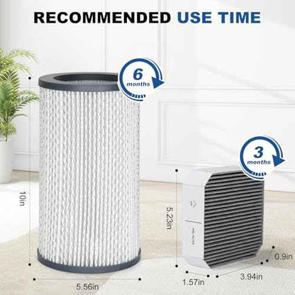Filter Replacement Set Compatible with Molekule Air Purifier, 1pc H13 HEPA PECO-Filter + 2pcs Activated Carbon Pre-Filters