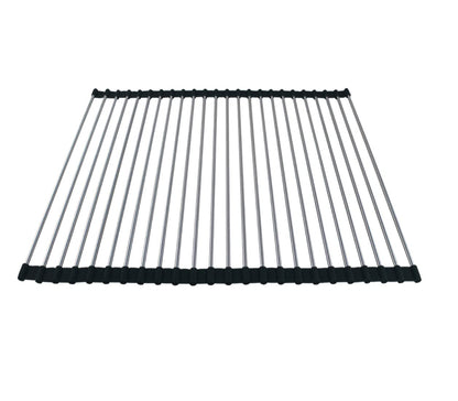 Ahyuan Roll up Dish Drying Rack Over The Sink Kitchen Roll up Sink Drying Rack Portable Dish Drainer Foldable Dish Drying Rack (Warm Gray, 17.8''X17'')