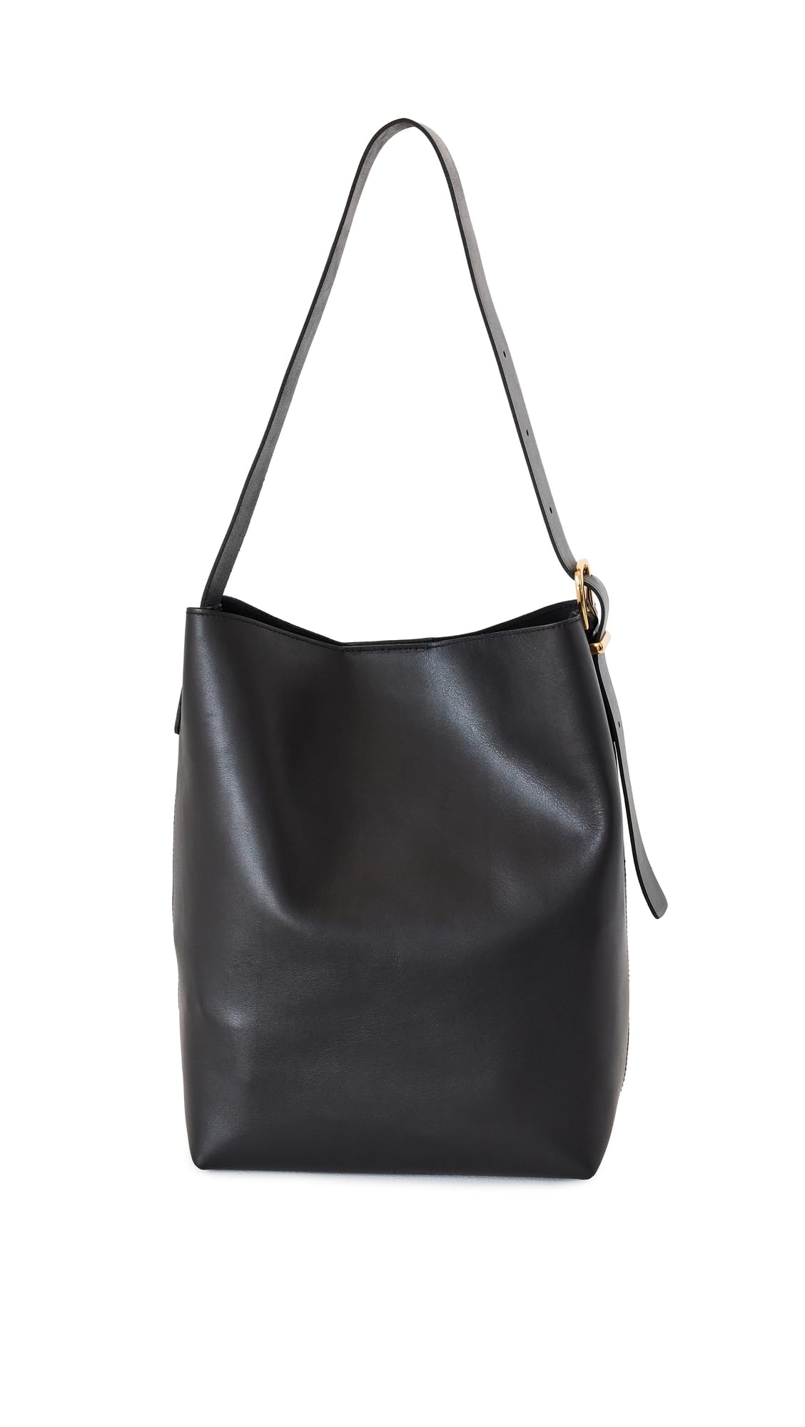Madewell Women's The Essential Bucket Tote in Leather, True Black, One Size