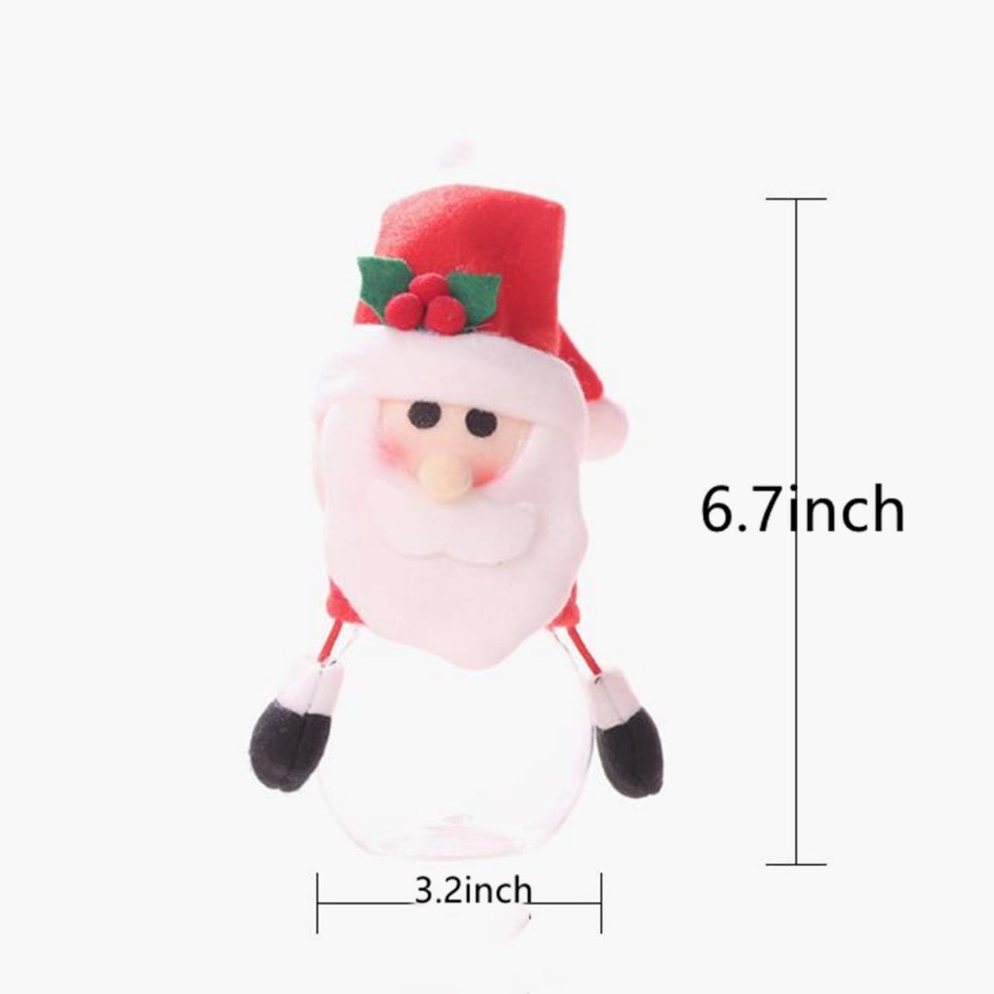 5PCS Christmas Candy Jars With Lid Cute Santa Snowman Elk Ornament Cookie Jar Plastic Candy Dish Biscuit Containers Storage Xmas Gift Favor Box for Children, Holiday Party Supply Home Decor