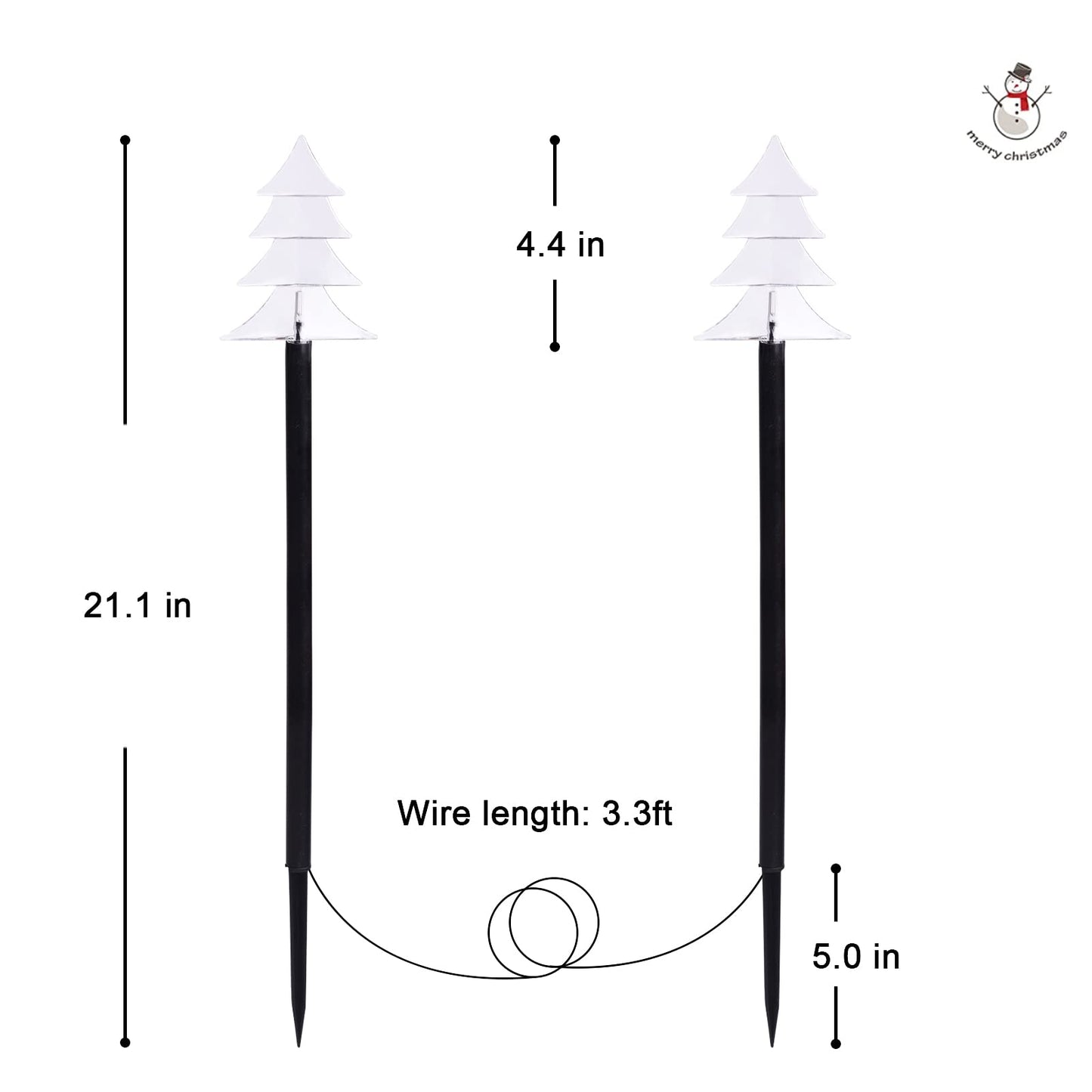 BRIGHTDECK Christmas Solar Pathway Lights Outdoor Decorations, 8 Modes Xmas Tree Candy Lights Waterproof Led Garden Stake Light for Walkway Yard Lawn Porch Holiday Decor (Red Tube Tree, 5 Pack)