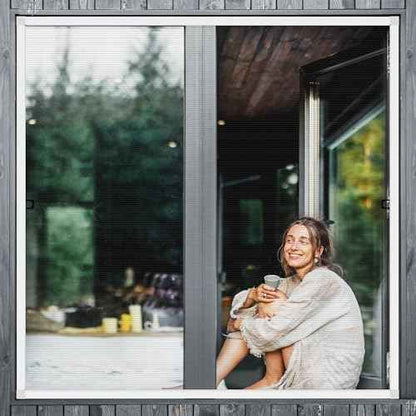 2 Sets Window Screen Frame Kit, 5/16 in x 3/5 in x 46 Inch, Makes Two Complete Screen 46" x 46" or Smaller, Includes Premium Screen Mesh, 8 Heavy Duty Corners & Durable Spline, White