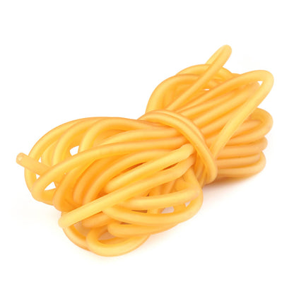 Latex Tubing, Latex Tube Natural 3/8in OD 1/4in ID Slingshot Tubing Surgical Tube Catapult Tube Rubber Hose Speargun Band 10FT 33FT 50FT One Continuous Piece (10 FT, Natural)