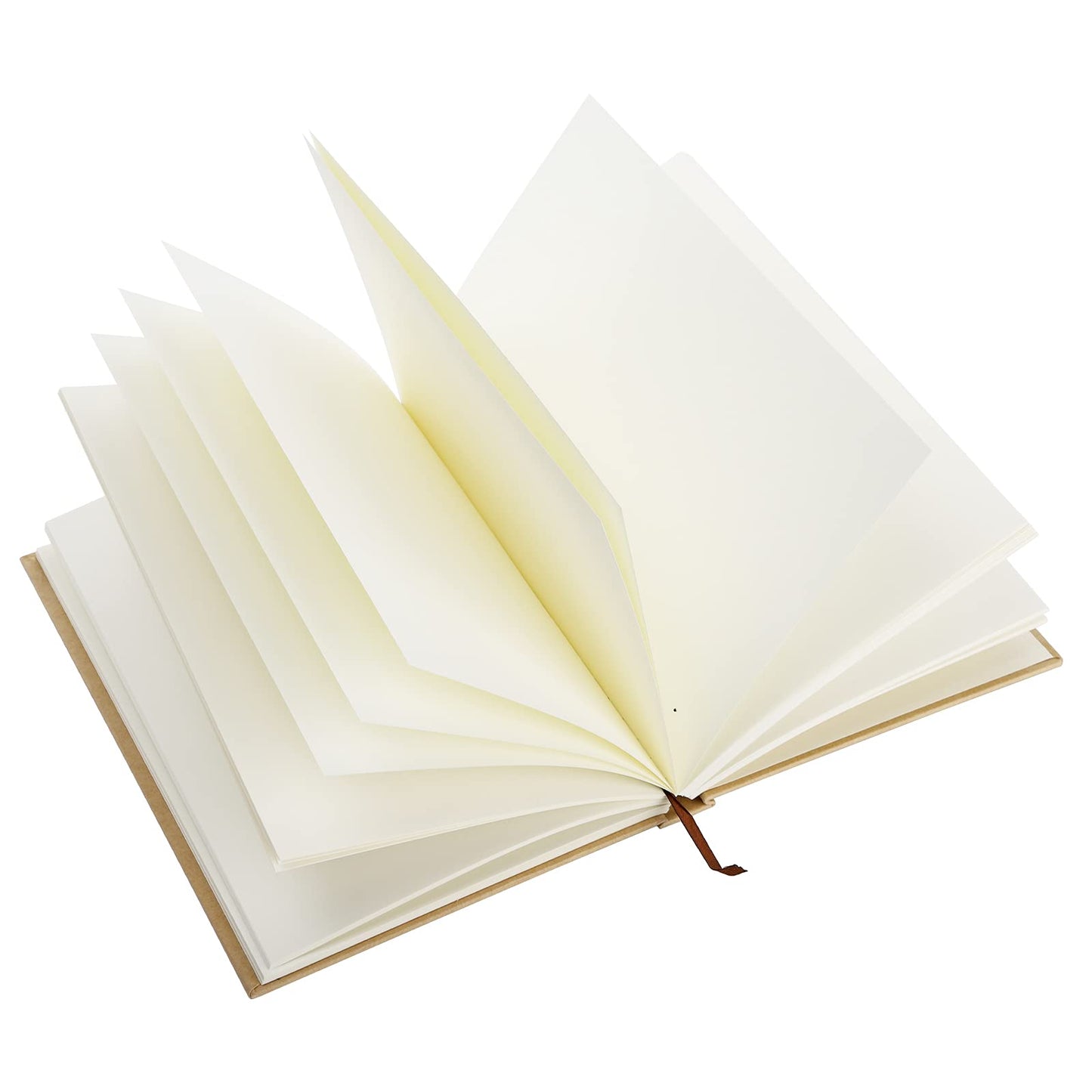 ZEAYEA 4 Pack A5 Blank Notebook Journal, 6 x 8.5 Inch Hardcover Notebook, 120 Sheets/ 240 Pages Per Book, 100gsm Thick Paper, Kraft Unlined Sketch Book for Student, Office, School and Journal Refills