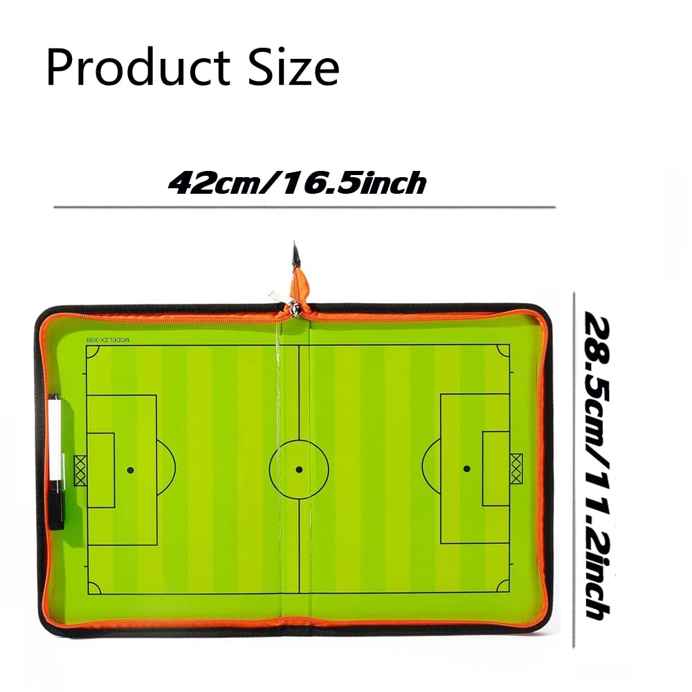 RoseFlower Soccer Coaching Board, Magnetic Soccer Tactics Strategy Board, Erasable Coaches Clipboard with Magnets and Marker Pen, Coach Training Equipment for Teaching and Game Plan