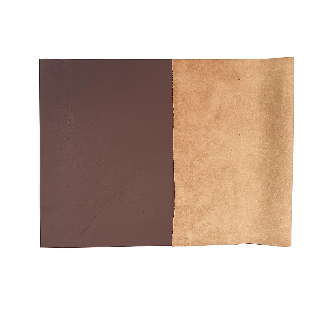 Genuine Leather Sheets for Leather Craft (2mm), Full Grain Cowhide for Tooling Craft Sewing 12"x18" (Chocolate)