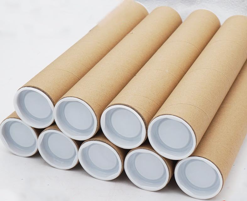 Anscher 12-Pack Mailing Tubes with Caps, 2x15-Inch Kraft Paper Poster Tubes are essential for safely shipping documents, posters, artwork, and other delicate items.
