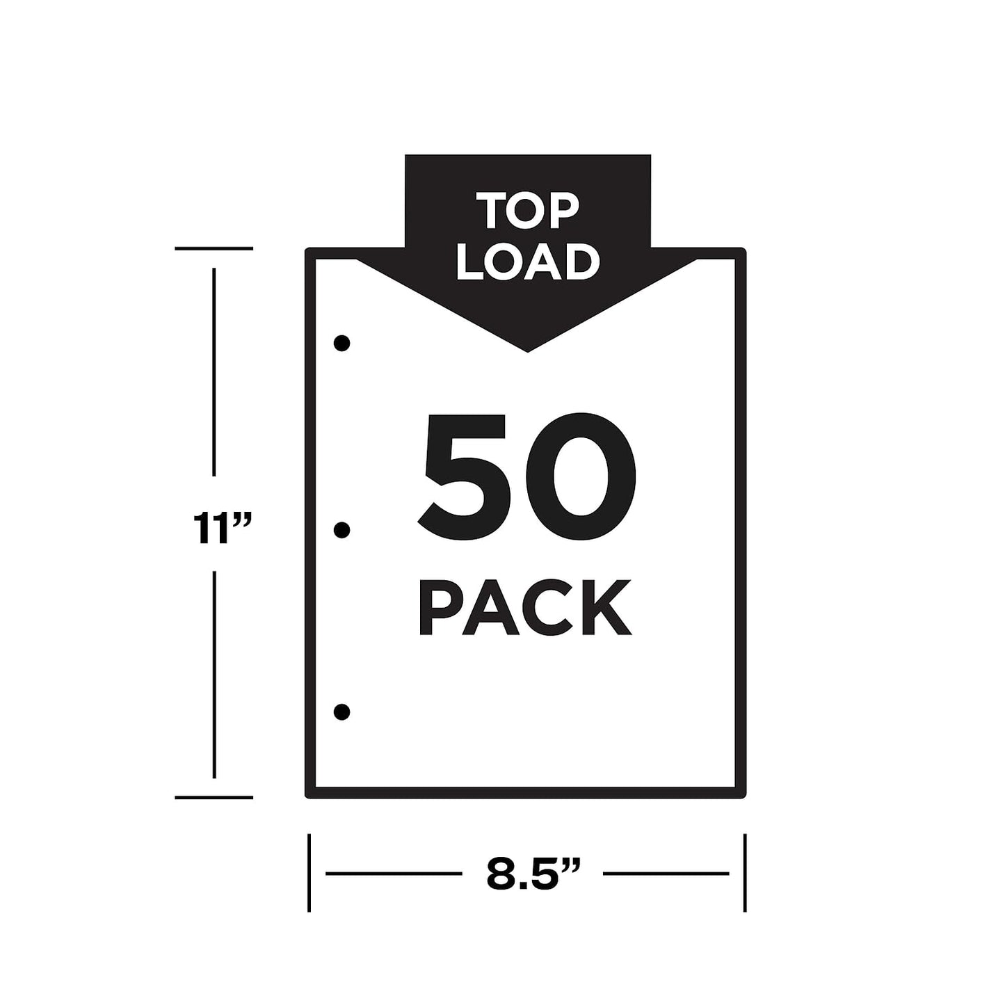 Avery Non-Glare Page-Size Sheet Protectors, Polypropylene, Pre-Punched for Use with Tab Dividers, Top Load, 50 Document Protectors (74204)