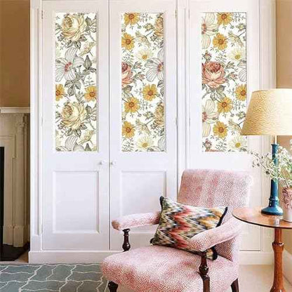 Blooming Wall Multicolor Peony Daisy Peel and Stick Wallpaper Removable Self Adhesive Wall Mural Wall Decor,