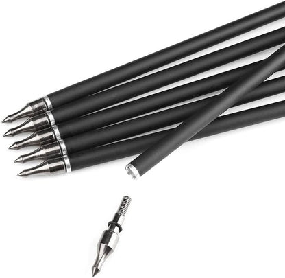 30 Inch Carbon Archery Arrows - 6/12 Pcs Flu Flu Target Practice with 100 Grain Judo Heads | Spine 500