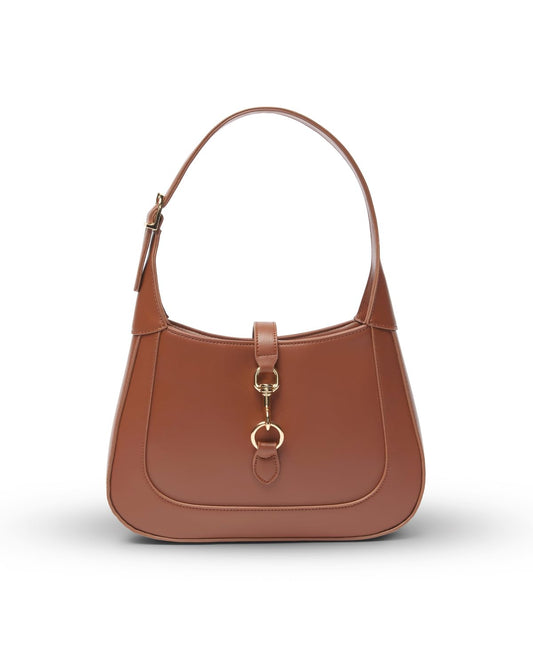 Apryl Shoulder Bag for Women - Small Shoulder Purses - Brown Purse - Cute Trendy Handbags - Adjustable Strap Vegan Leather