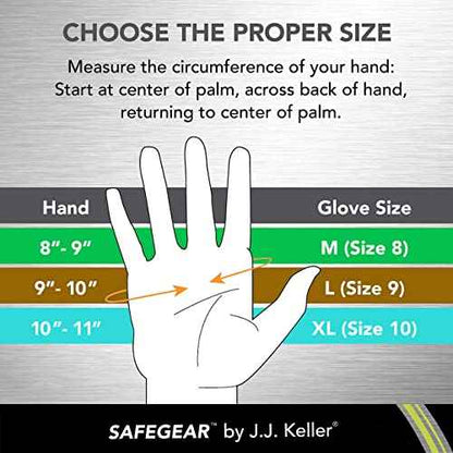 J. J. Keller & Associates, Inc. SAFEGEAR Cowhide Leather Work Gloves with Keystone Thumb