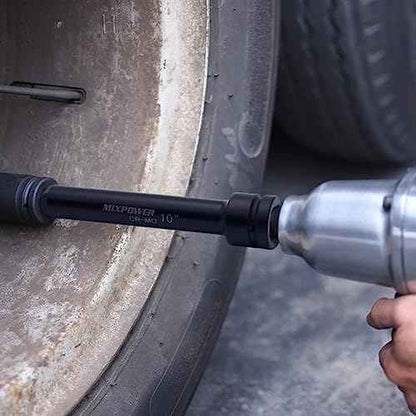 MIXPOWER 1" Drive by 6", 10" Impact Socket Extension Bar, Chrome Molybdenum Steel, 6", 10" ext. bar.