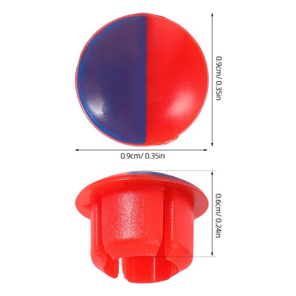 DOITOOL Hot Cold Faucet Caps 20-Pack Plastic Knob Covers for Kitchen Bathroom Water Faucets Easy Installation Hot Cold Indicator Buttons 0.35 Inch