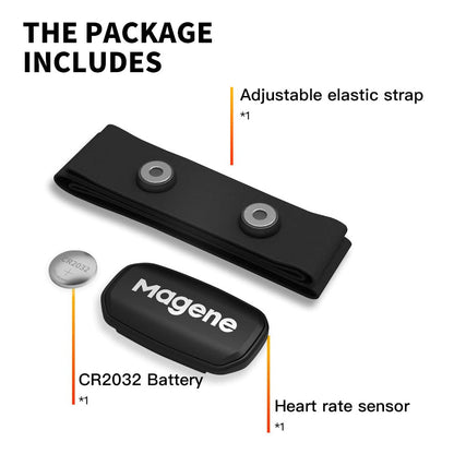 Magene H303 Heart Rate Monitor, Heart Rate Sensor Chest Strap, Protocol ANT+/Bluetooth, Compatible with iOS/Android APPs