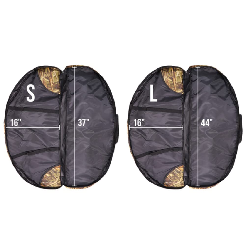 Silfrae Compound Bow Case Soft Bow Padded Case Light-Weight Bow Carry Bag with Arrow Pocket (Treecamo, L)