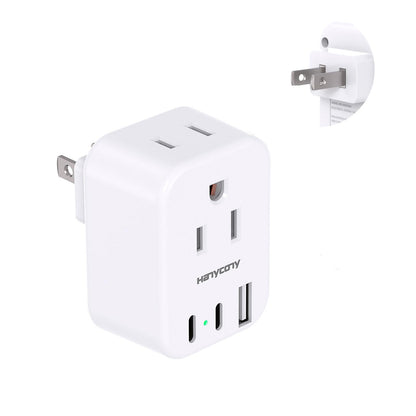 South Africa Travel Plug Adapter, HANYCONY Type M Power Adapter with 2 AC Outlets 3 USB Ports(2 USB C) for US to South Africa Botswana Namibia India Nepal Bhutan Sri Lanka