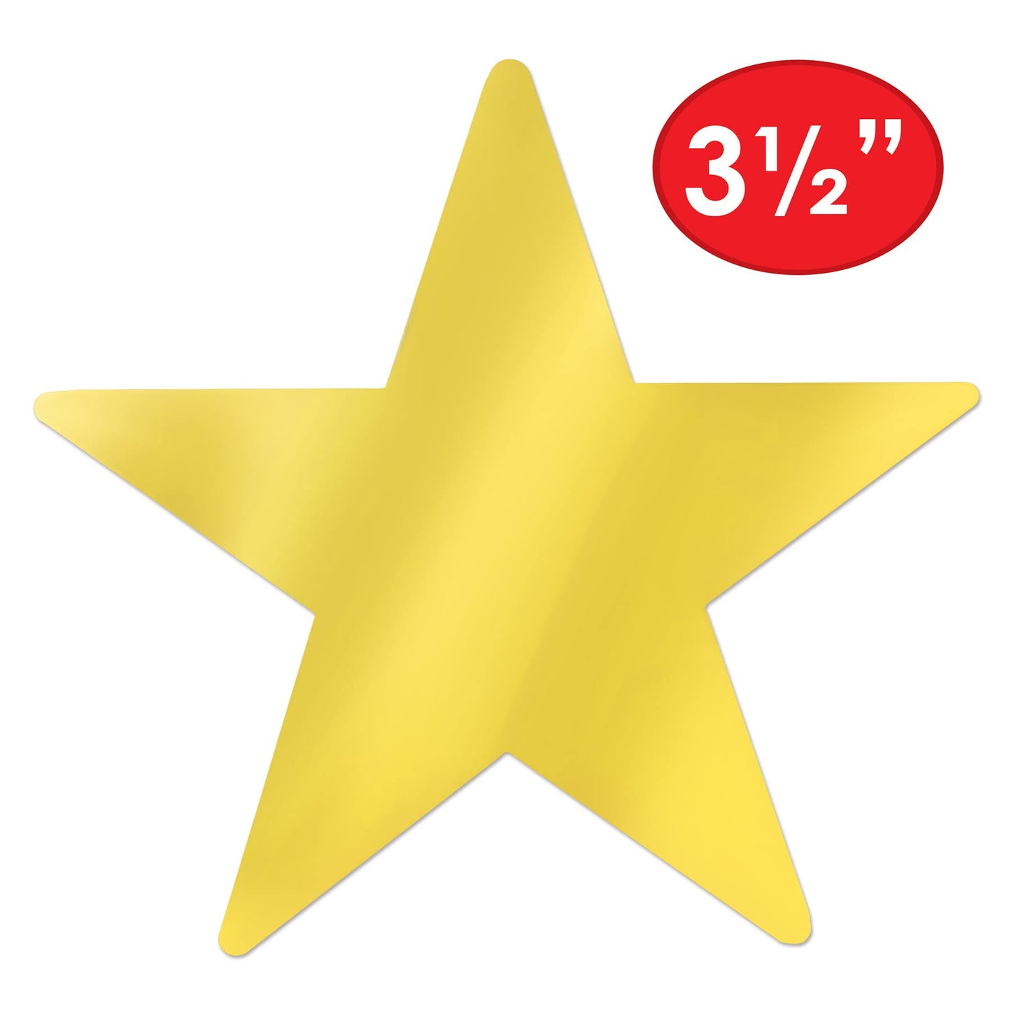 Beistle Gold Metallic Star Cutouts – 48 Plastic Decorations for Awards Night Parties and Banquets, Hollywood Themes, Graduation Celebrations, Bulletin Boards and New Year’s Eve Event Decor, 3½"