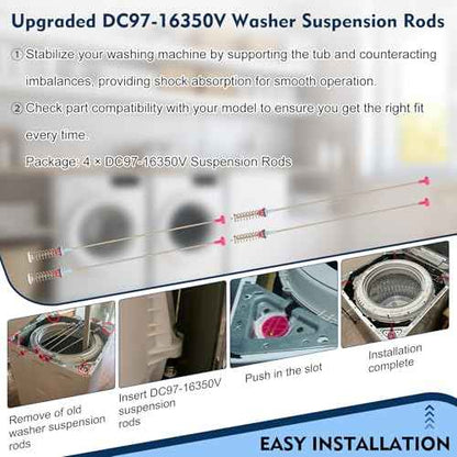 WA54R7600AW/US WA54R7600AV/US WA54R7200AW/US WA54R7600AC/US Sam-sung Washer Suspension Rods,27.5'' DC97-16350V Washer Suspension Rods OEM Damper Assembly Sam-sung Washer Replacement Parts