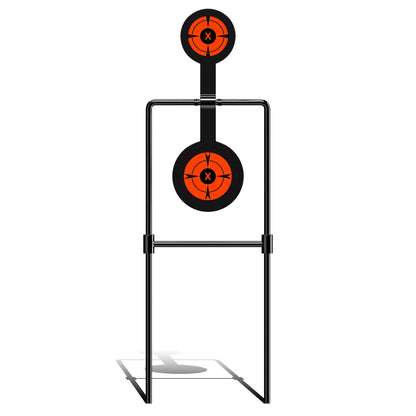 Highwild 3/8 Inch Thick Double Spinner Shooting Targets - Auto Reset Steel Target - for Centerfire Handguns Up to .44 Magnum