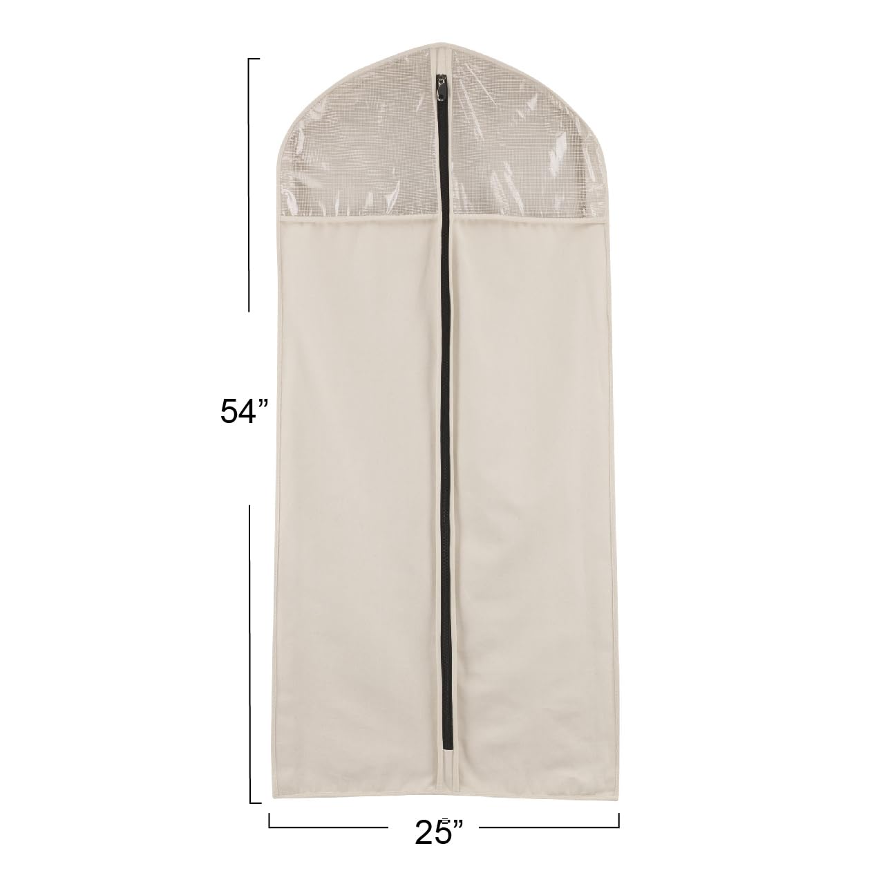 Household Essentials 3392-1 Cedarline Collection Hanging Garment Bag | Dress and Suit Protector | Natural Cotton Canvas,Off-White