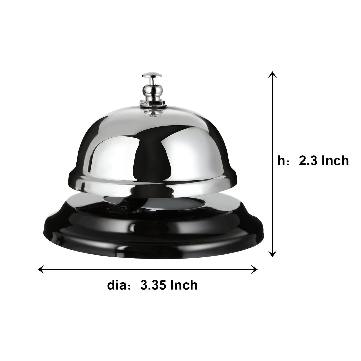 QTLCOHD 12 Pack Call Bell 3.35 Inch Diameter Desk Bell for Service