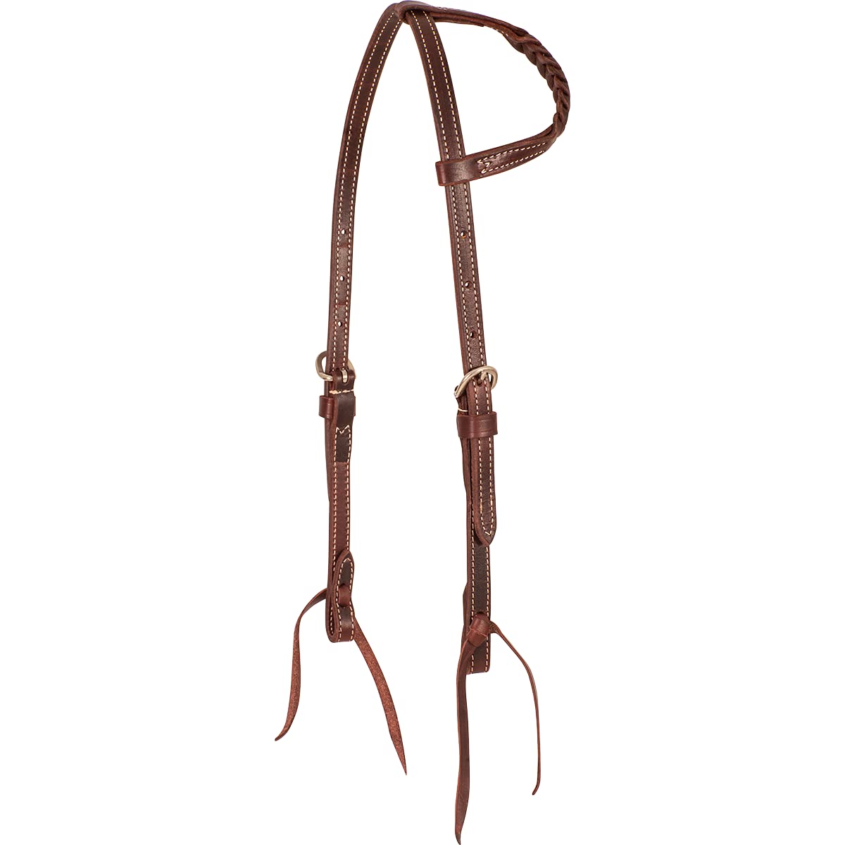 Martin Saddlery Single Ear Latigo Headstall with Blood Knots Latigo Horse