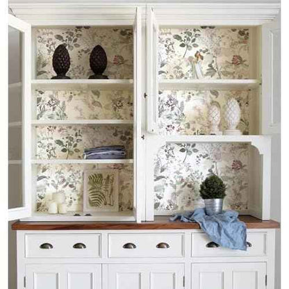 Erfoni 17.7"x118" Floral Peel and Stick Wallpaper Boho Floral and Leaf Contact Paper for Cabinets Decorative Wallpaper Flower Modern DIY Self Adhesive Removable Wall Paper Covering Bedroom Wall Vinyl