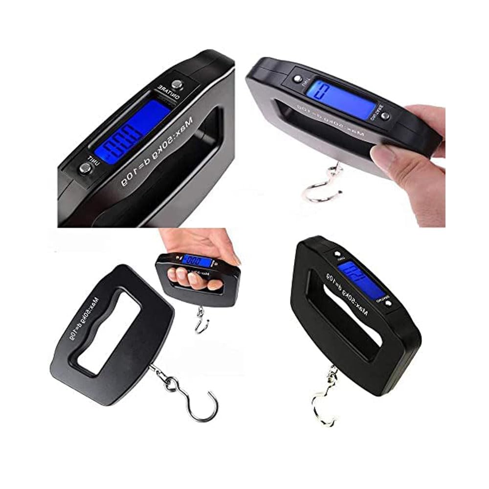 Luggage Scale, Large Handle, Electronic Luggage Scale, High Precision Carrying, 110lbs/50kg, Hook Rotates 360°, Travel Airport Checked Luggage Baggage, Avoid Extra Charges for Your Over Weight