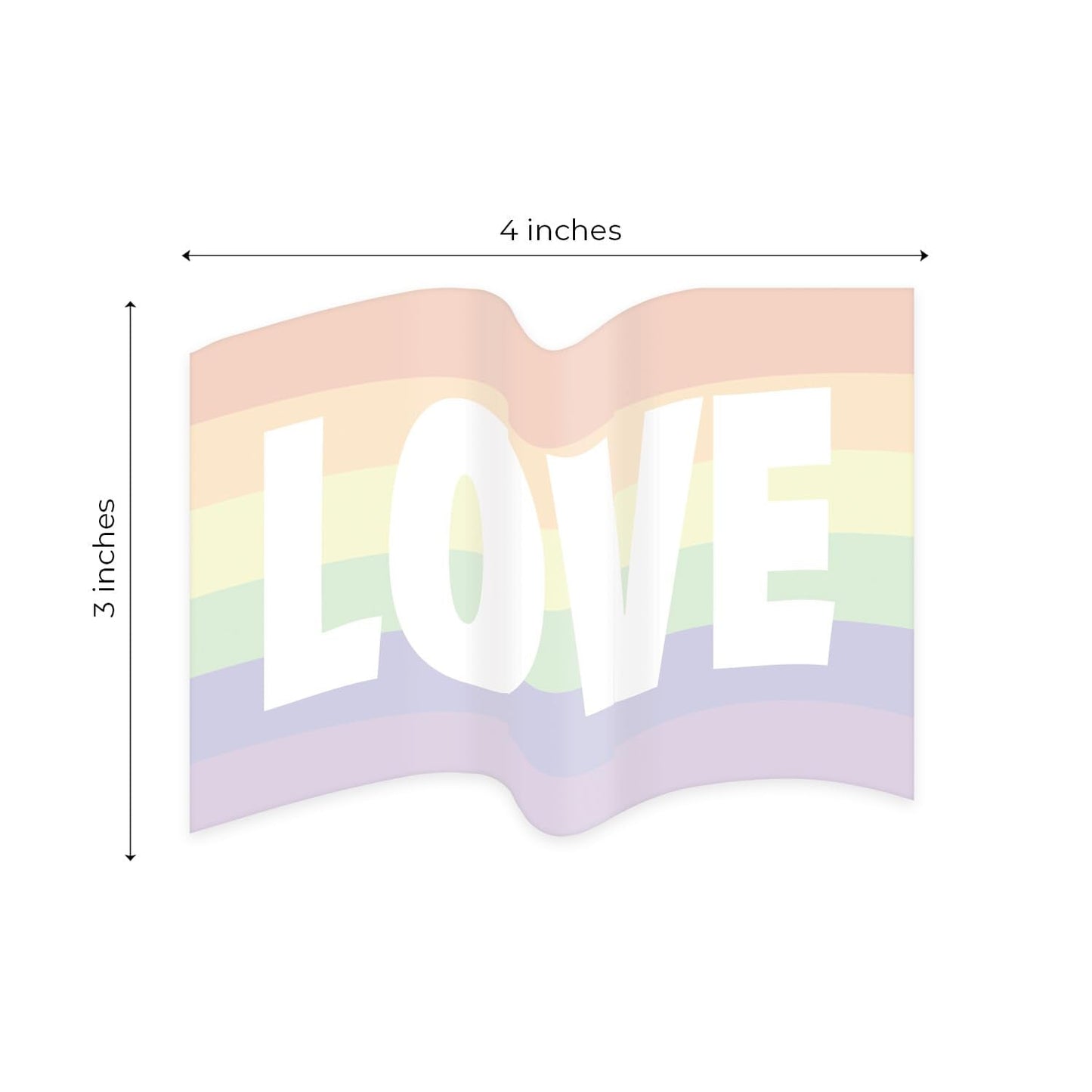 Gay Pride Flag Sticky Note Assortment / 4" x 3" Repositionable LGBTQ Love Sticky Notes/Set of 3 Rainbow Heart Flag Pads/Made in The USA